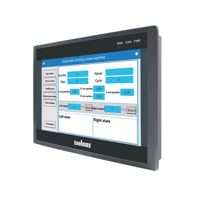Coolmay 10 Inch EX3U-8100H-44MT-2AD2DA-485P Suhu Kelembaban Plc HMI Kombo Terintegrasi Semua Dalam Satu Programmable Logic 8 Axis Controller