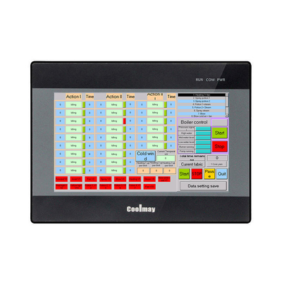 Coolmay 7 Inch 1024*600 EX3U-8070HD-44MT-2AD2DA-V-485P Industrial 24v Digital Analog Input Touch Screen Panel Plc HMI Terintegrasi All-in-one