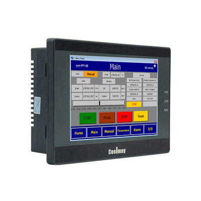 PLC Antarmuka Mesin Manusia IP65 Dengan CPU 32bit 408MHz 1x Port Pemrograman Tipe C 1x Antarmuka Komunikasi RS232