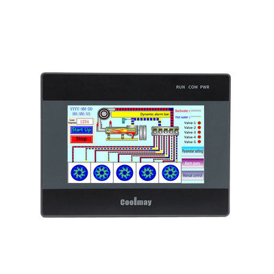 Coolmay Oem Odm Logo Otomasi Industri 12v 12v 24v Ac Dc Relay 24mt Digital Plc HMI Kombo Terintegrasi
