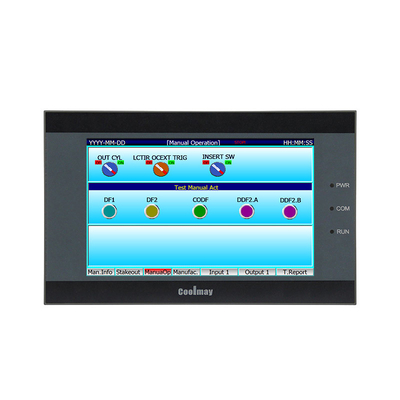 Output Analog Terintegrasi 5 Inch HMI PLC Controller Kontroler Mesin Pemasok Tombol Otomatis